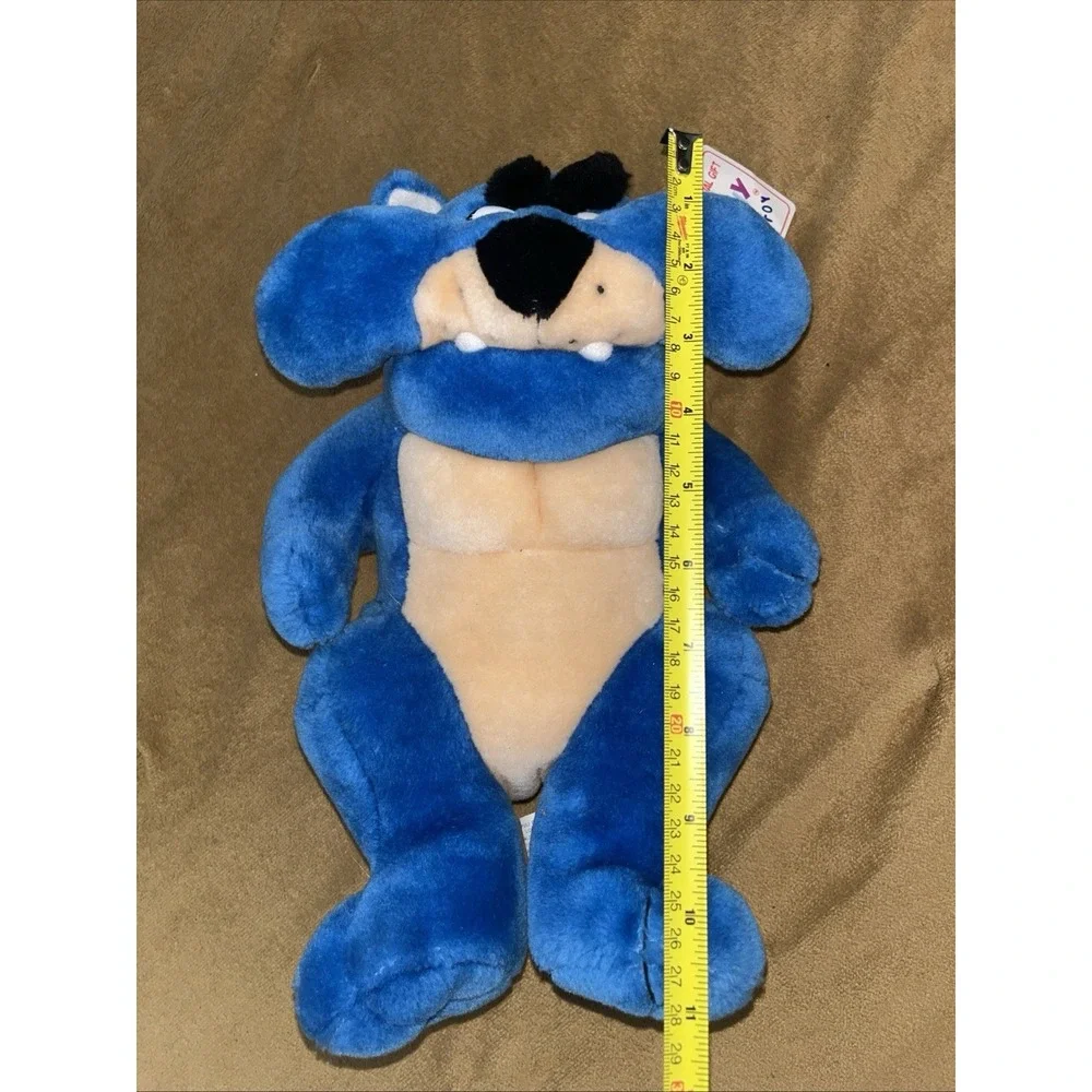Vintage 80s‎ Blue Bulldog Plush Toy Tonytoy with tags 1980 Carnival Toy New VTG